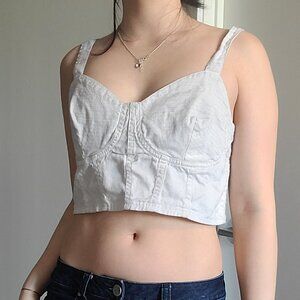 American Eagle Canvas Corset Tank Top